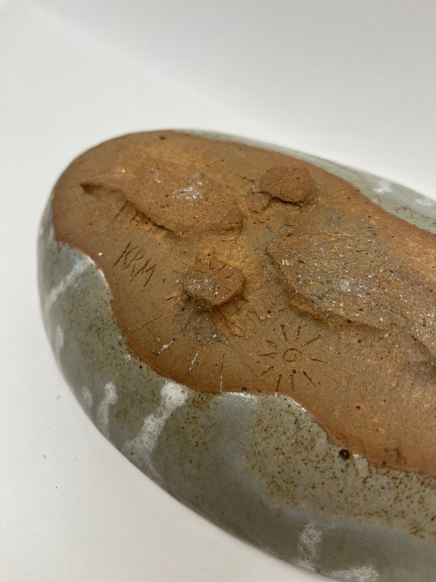 Hand built fish dish