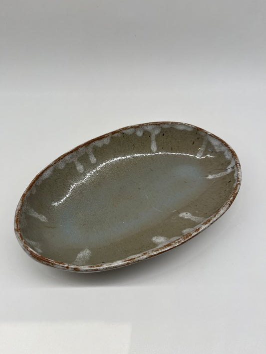 Hand built fish dish