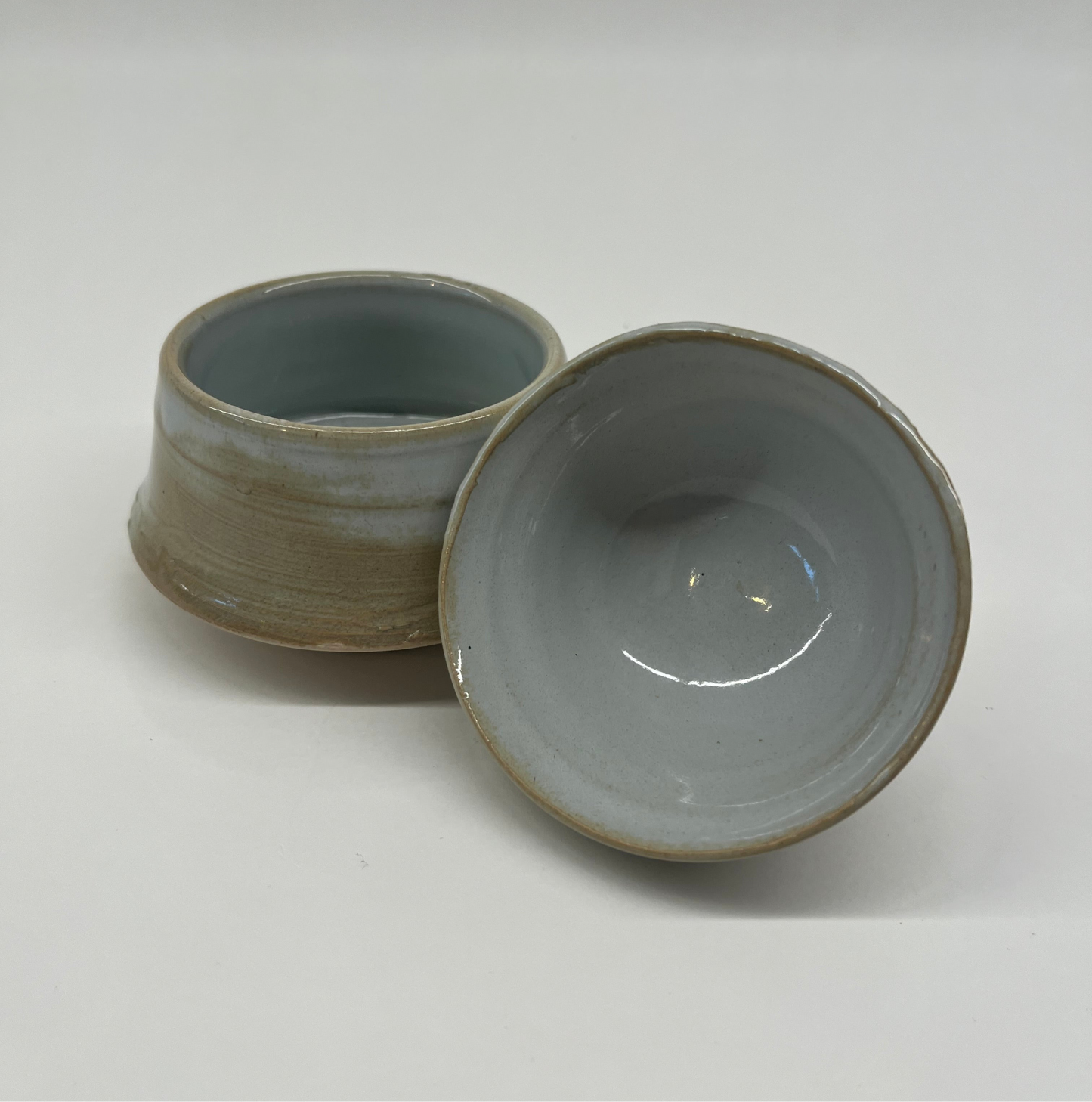 Tiny blue dishes