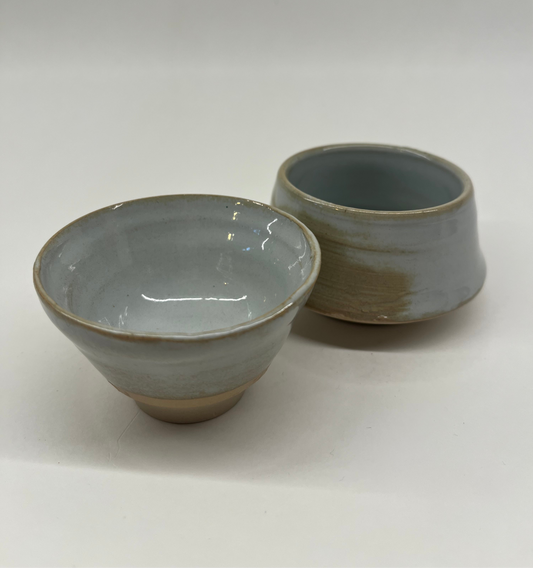 Tiny blue dishes
